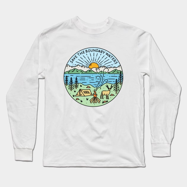 Save The Boundary Waters Long Sleeve T-Shirt by wildwhiskey